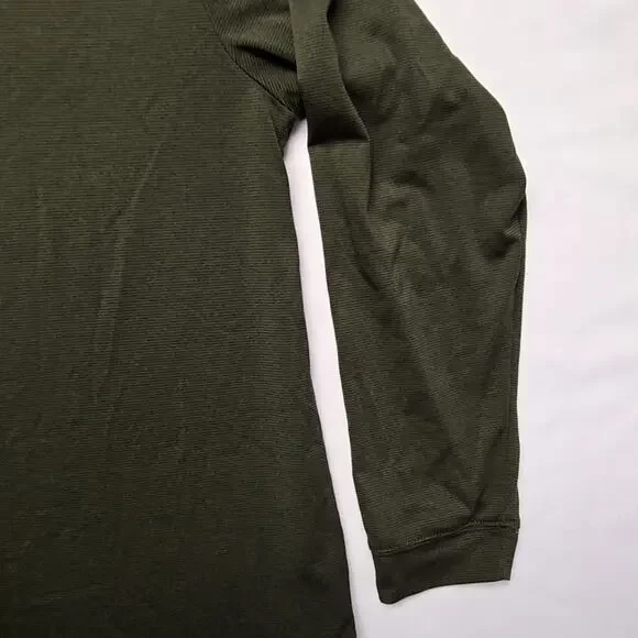 PGA Tour Shirt Long Sleeve Polo Striped Dark Green Mens Large Golf Top - Picture 3 of 8